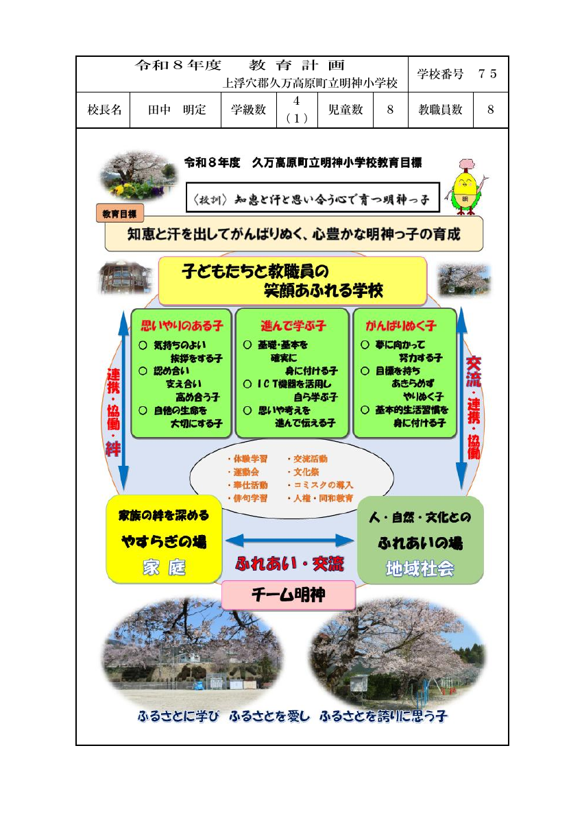 Ｒ８年度　教育計画.pdfの1ページ目のサムネイル