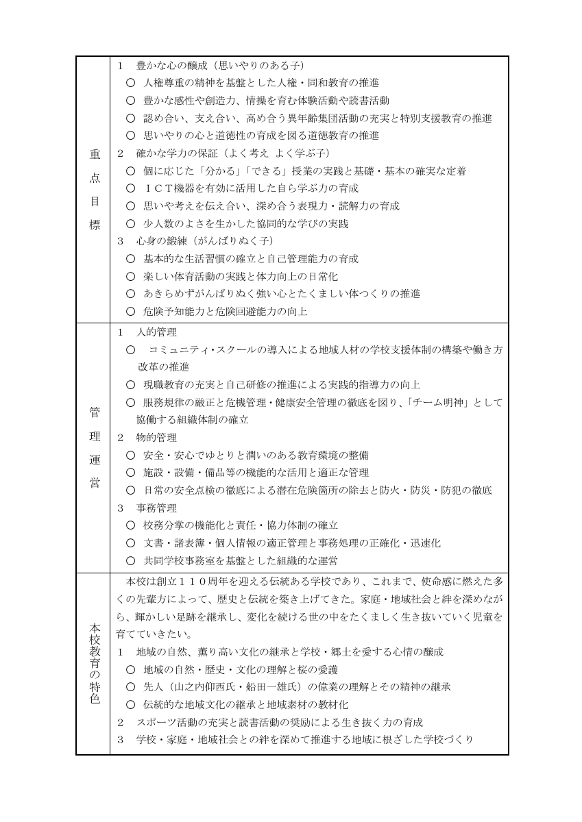 Ｒ８年度　教育計画.pdfの2ページ目のサムネイル